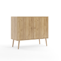 Komoda BOHO na drewnianych nogach - Drzwiczki z cichym domykiem - Macchiato
