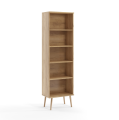 Regał BOHO na wysokich drewnianych nogach - Dąb craft