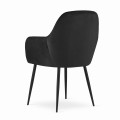 Krzesło LUGO - aksamit czarny / nogi czarne x 1