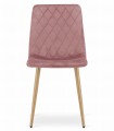 Krzesło TURIN - różowy aksamit / nogi kolor drewna x 1