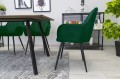Krzesło LUGO - aksamit zielony / nogi czarne x 2