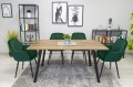 Krzesło LUGO - aksamit zielony / nogi czarne x 2