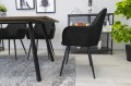 Krzesło LUGO - aksamit czarny / nogi czarne x 2