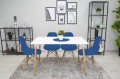 Krzesło OSAKA niebieskie / nogi naturalne x 4