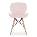Krzesło LAGO Aksamit - róż x 4