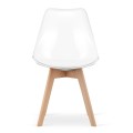 KRZESŁO MARK - PRZEZROCZYSTE - NOGI NATURALNE - 2 SZT