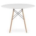 Stół TODI Okrągły 100cm - biały