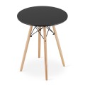 Stół TODI Okrągły 60cm - czarny