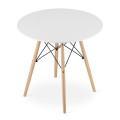 Stół TODI Okrągły 80cm - biały