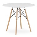 Stół TODI Okrągły 90cm - biały