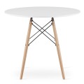 Stół TODI Okrągły 90cm - biały