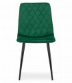 Krzesło TURIN - ciemna zieleń aksamit x 3