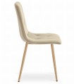 Krzesło LIBRA - jasny beż aksamit / nogi kolor drewna x 1
