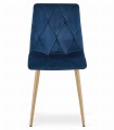 Krzesło LIBRA - granat aksamit / nogi kolor drewna x 1