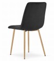 Krzesło LAVA - czarny aksamit / nogi kolor drewna x 1