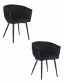 KRZESŁO ORION - AKSAMIT CZARNY - 2 SZT