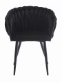 KRZESŁO ORION - AKSAMIT CZARNY - 2 SZT