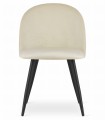 Krzesło BELLO - aksamit beż / nogi czarne x 4
