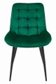 Krzesło BERA - ciemna zieleń aksamit / nogi czarne x 1