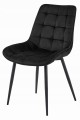 Krzesło BERA - czarny aksamit / nogi czarne x 1
