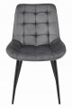 Krzesło BERA - ciemny szary aksamit / nogi czarne x 2