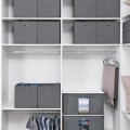 ZESTAW ORGANIZERÓW DO SZAFY - CIEMNOSZARY - 6 SZTUK