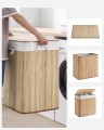 BAMBUSOWY KOSZ NA PRANIE / POJEMNIK NA ZABAWKI - 3 x 50L - NATURALNY