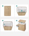 BAMBUSOWY KOSZ NA PRANIE / POJEMNIK NA ZABAWKI - 3 x 50L - NATURALNY