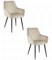 KRZESŁO SOLDEN - AKSAMIT BEŻ - 2 SZT