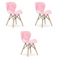 Krzesło LAGO ekoskóra - róż x 3