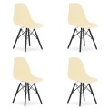 Krzesło OSAKA kremowe / nogi czarne x 4