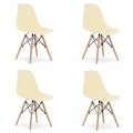 Krzesło OSAKA kremowe / nogi naturalne x 4