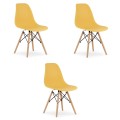 Krzesło OSAKA musztarda / nogi naturalne x 3