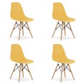 Krzesło OSAKA musztarda / nogi naturalne x 4
