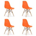 Krzesło OSAKA pomarańcz / nogi naturalne x 4