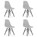Krzesło OSAKA szare / nogi czarne x 4