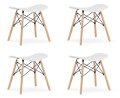 Taboret KORFU - biały x 4