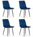 Krzesło LAVA - granat aksamit x 4