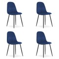 Krzesło ASTI - granat aksamit x 4