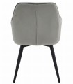 Krzesło JORK360 - aksamit srebrno-szary / nogi czarne x 2