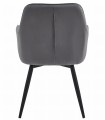 Krzesło JORK360 - ciemny szary aksamit / nogi czarne x 2
