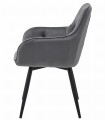 Krzesło JORK360 - ciemny szary aksamit / nogi czarne x 1