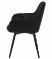Krzesło JORK360 - czarny aksamit / nogi czarne x 1