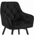 Krzesło JORK360 - czarny aksamit / nogi czarne x 1
