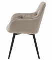 Krzesło JORK360 - ciemny beż aksamit / nogi czarne x 2