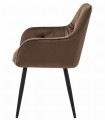 Krzesło JORK - brąz aksamit / nogi czarne x 2