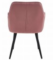 Krzesło JORK - róż aksamit / nogi czarne x 2