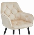 Krzesło JORK - beż aksamit / nogi czarne x 1