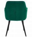 Krzesło JORK - ciemna zieleń aksamit / nogi czarne x 1
