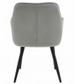 Krzesło JORK - aksamit srebrno-szary / nogi czarne x 2